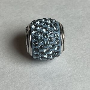 Brighton Cupid's Kiss Bead, J9724H, Silver Finish, Small Blue, New